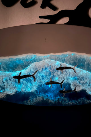 Ocean surfboard wall art