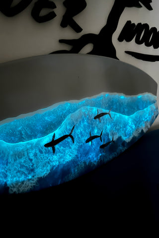 Ocean surfboard wall art