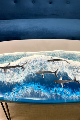 Im Dunkeln leuchtendes Ozean-Surfbrett aus Kunstharz