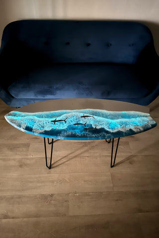 Im Dunkeln leuchtendes Ozean-Surfbrett aus Kunstharz