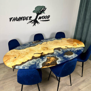 Ocean Art  Oval Dining Table