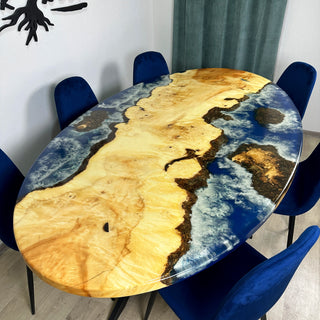 Ocean Art  Oval Dining Table