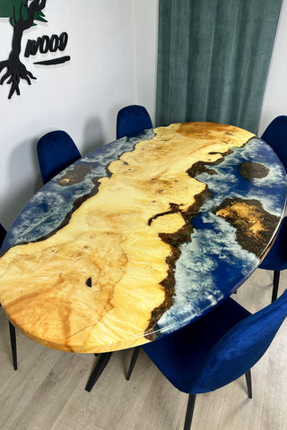 Ocean Art  Oval Dining Table