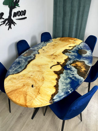 Ocean Art  Oval Dining Table