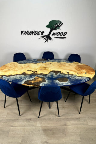 Ocean Art  Oval Dining Table