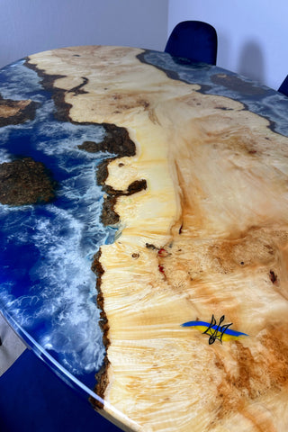 Ocean Art  Oval Dining Table