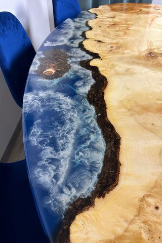 Ocean Art  Oval Dining Table