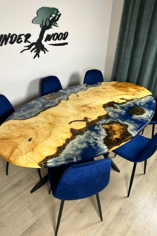 Ocean Art  Oval Dining Table