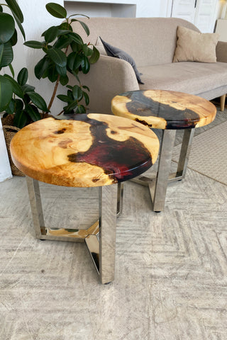 Set of 2 Epoxy Resin Coffee Table