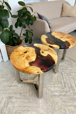 Set of 2 Epoxy Resin Coffee Table