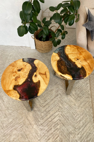 Set of 2 Epoxy Resin Coffee Table