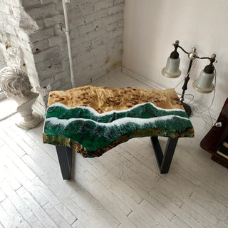 Couchtisch aus Kunstharz „Ocean Wave“