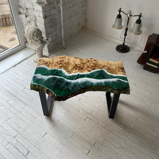 Couchtisch aus Kunstharz „Ocean Wave“