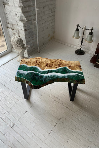 Couchtisch aus Kunstharz „Ocean Wave“