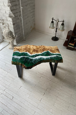 Couchtisch aus Kunstharz „Ocean Wave“