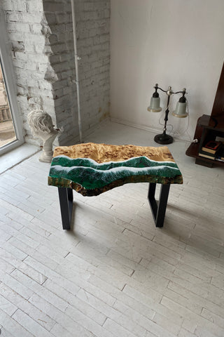 Couchtisch aus Kunstharz „Ocean Wave“