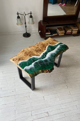 Couchtisch aus Kunstharz „Ocean Wave“