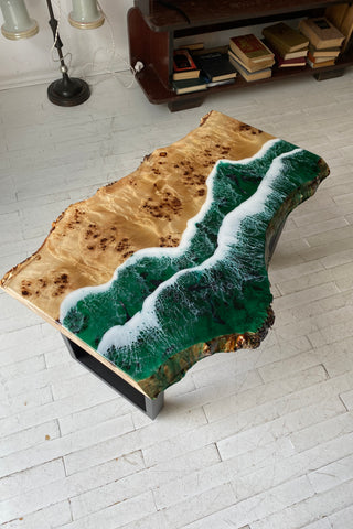 Couchtisch aus Kunstharz „Ocean Wave“