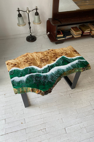Couchtisch aus Kunstharz „Ocean Wave“