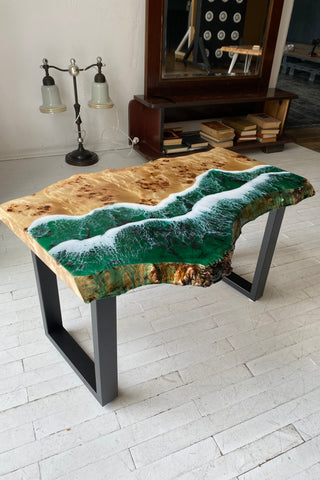 Couchtisch aus Kunstharz „Ocean Wave“
