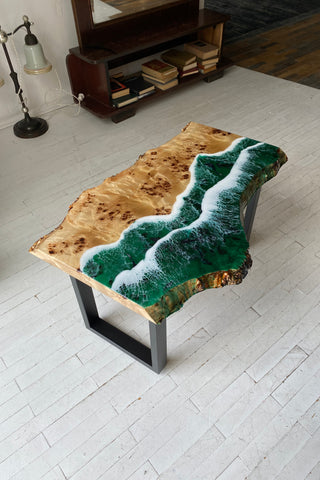Couchtisch aus Kunstharz „Ocean Wave“