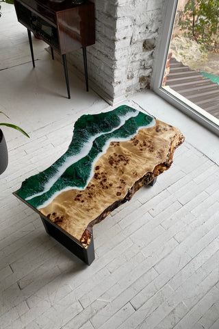 Couchtisch aus Kunstharz „Ocean Wave“
