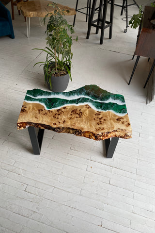 Couchtisch aus Kunstharz „Ocean Wave“