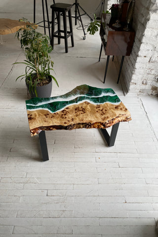 Couchtisch aus Kunstharz „Ocean Wave“