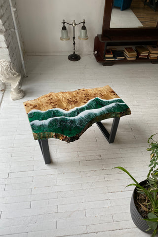 Couchtisch aus Kunstharz „Ocean Wave“