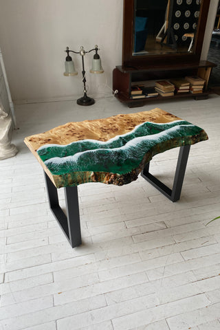 Couchtisch aus Kunstharz „Ocean Wave“