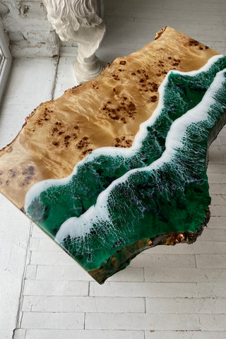 Couchtisch aus Kunstharz „Ocean Wave“