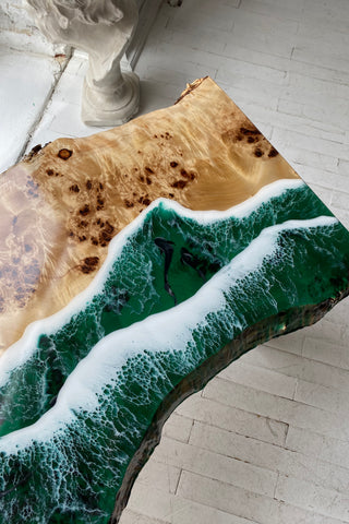 Couchtisch aus Kunstharz „Ocean Wave“