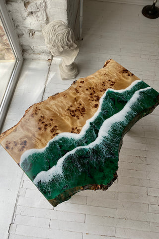 Couchtisch aus Kunstharz „Ocean Wave“