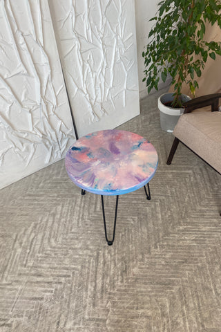 Epoxy Round Coffee Table for Living Room