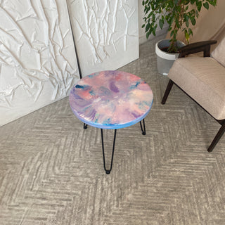 Runder Couchtisch aus Epoxidharz für das Wohnzimmer