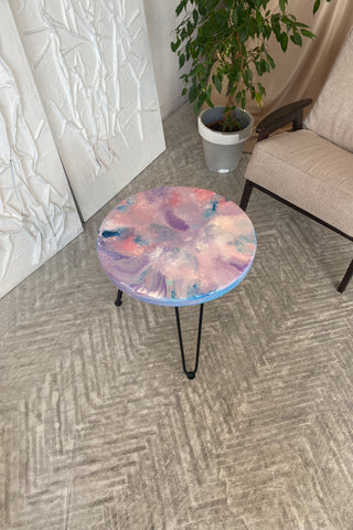 Epoxy Round Coffee Table for Living Room