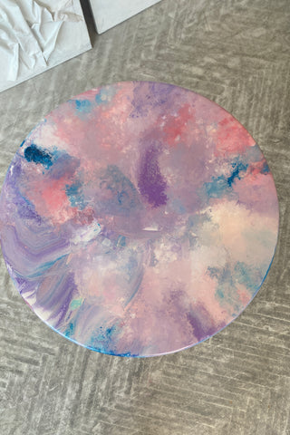 Epoxy Round Coffee Table for Living Room