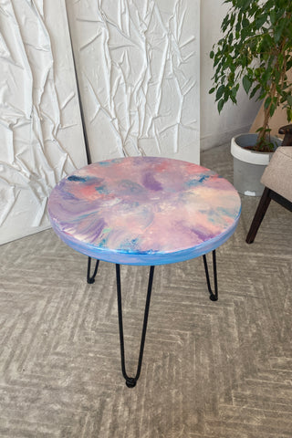 Epoxy Round Coffee Table for Living Room