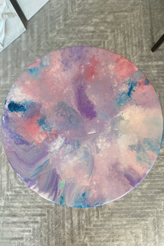 Epoxy Round Coffee Table for Living Room