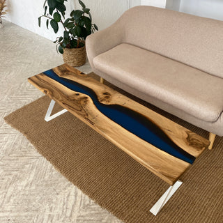 Couchtisch aus Flusswalnussharz