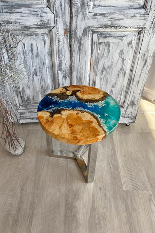 Round Coffee Table with Epoxy