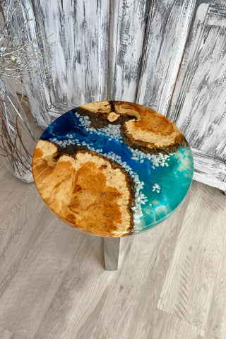 Round Coffee Table with Epoxy