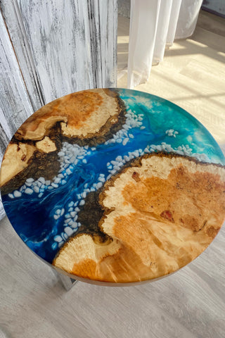 Round Coffee Table with Epoxy