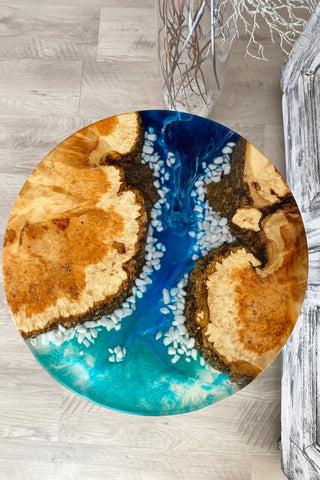 Round Coffee Table with Epoxy