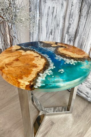 Round Coffee Table with Epoxy