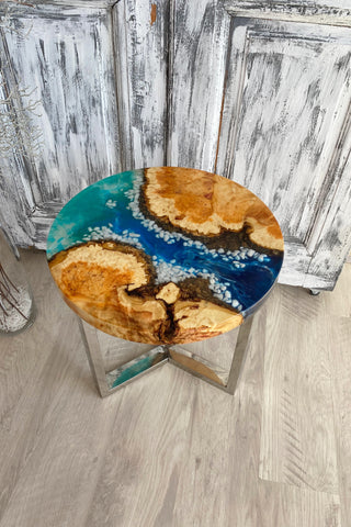 Round Coffee Table with Epoxy
