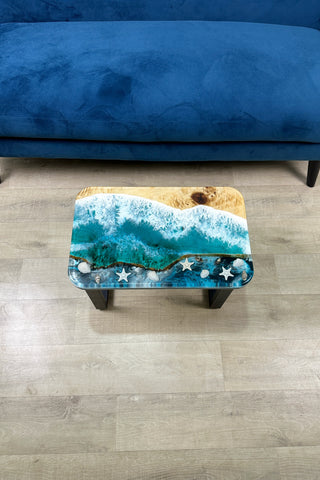 Epoxidharz-Live-Edge-Couchtisch