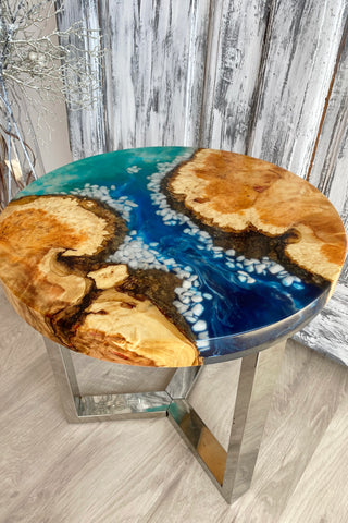 Round Coffee Table with Epoxy