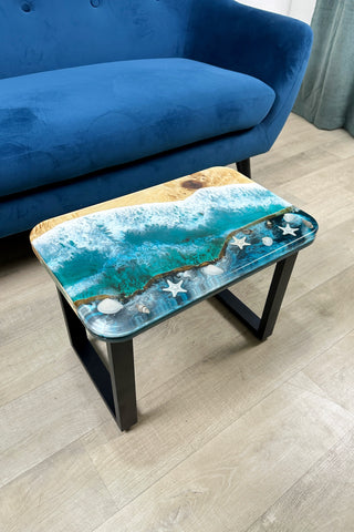 Epoxidharz-Live-Edge-Couchtisch