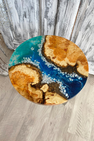 Round Coffee Table with Epoxy